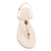 Rasteirinha Off White Alt Croco Pedras - imagem 5