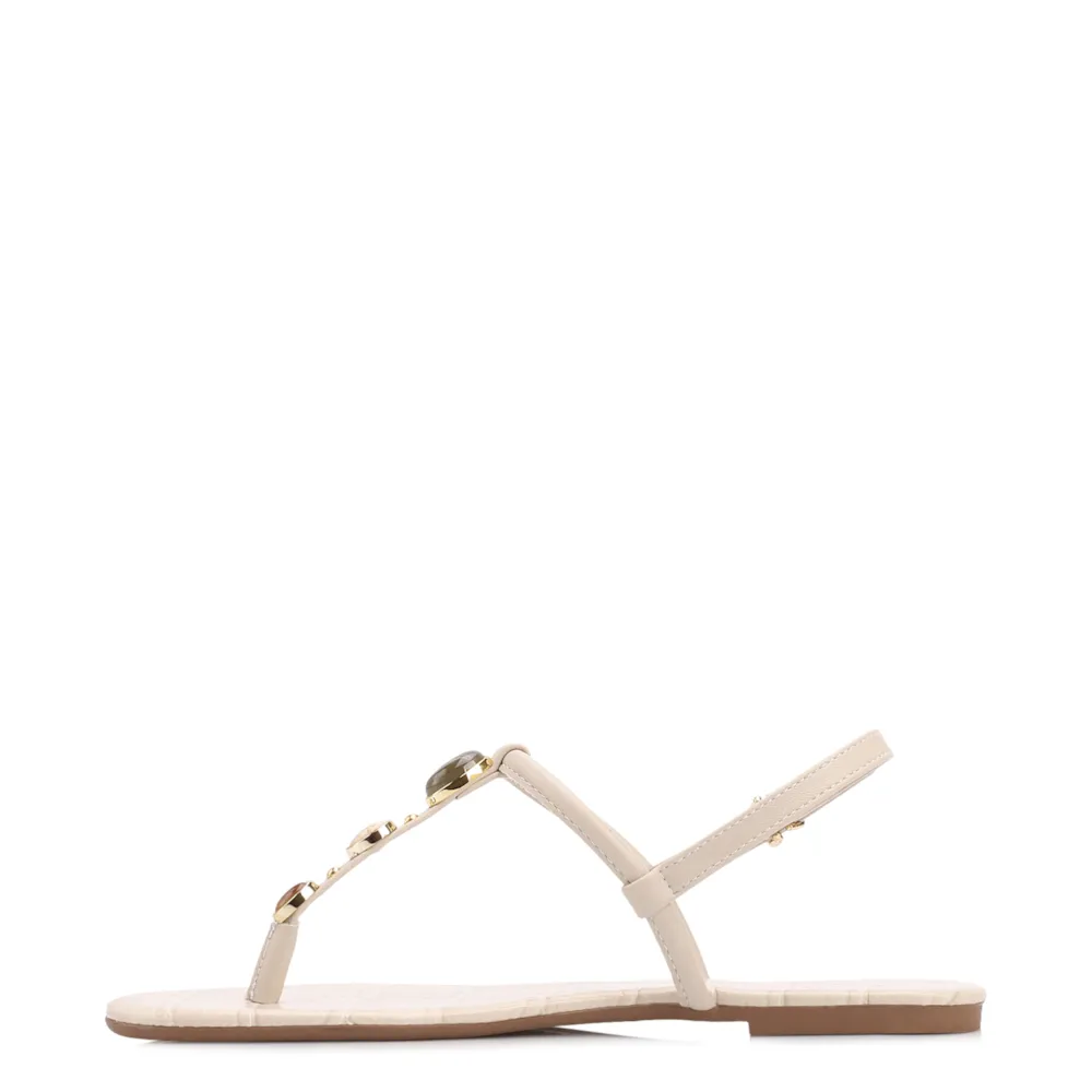 Rasteirinha Off White Alt Croco Pedras - imagem 4
