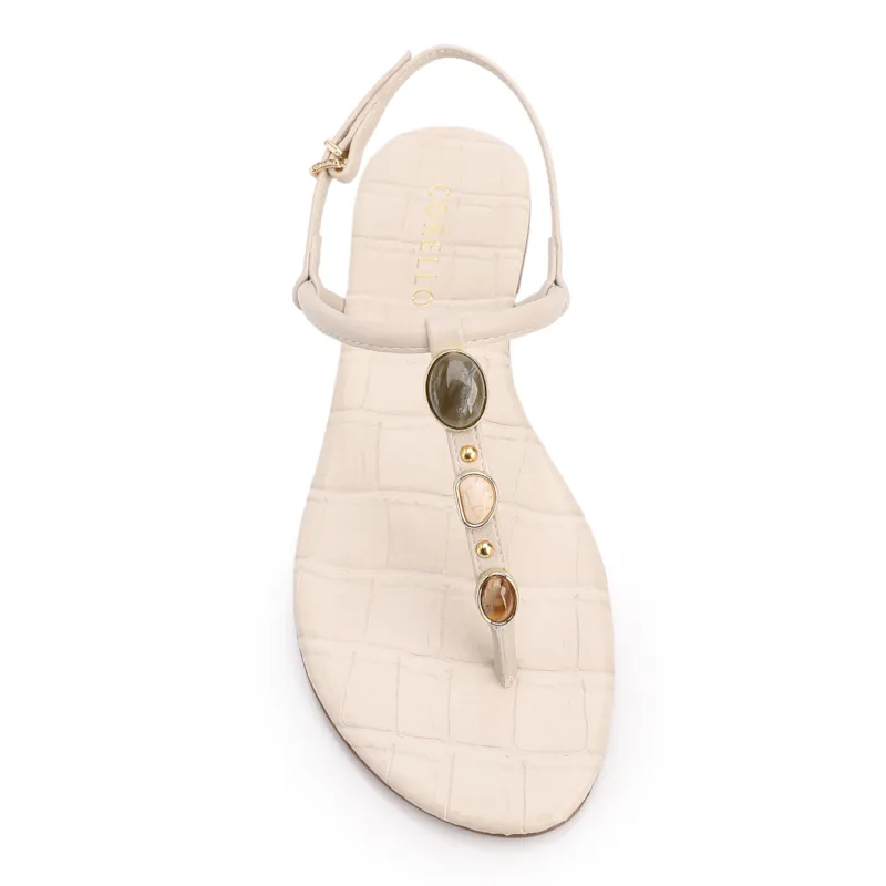 Rasteirinha Off White Alt Croco Pedras - foto 5