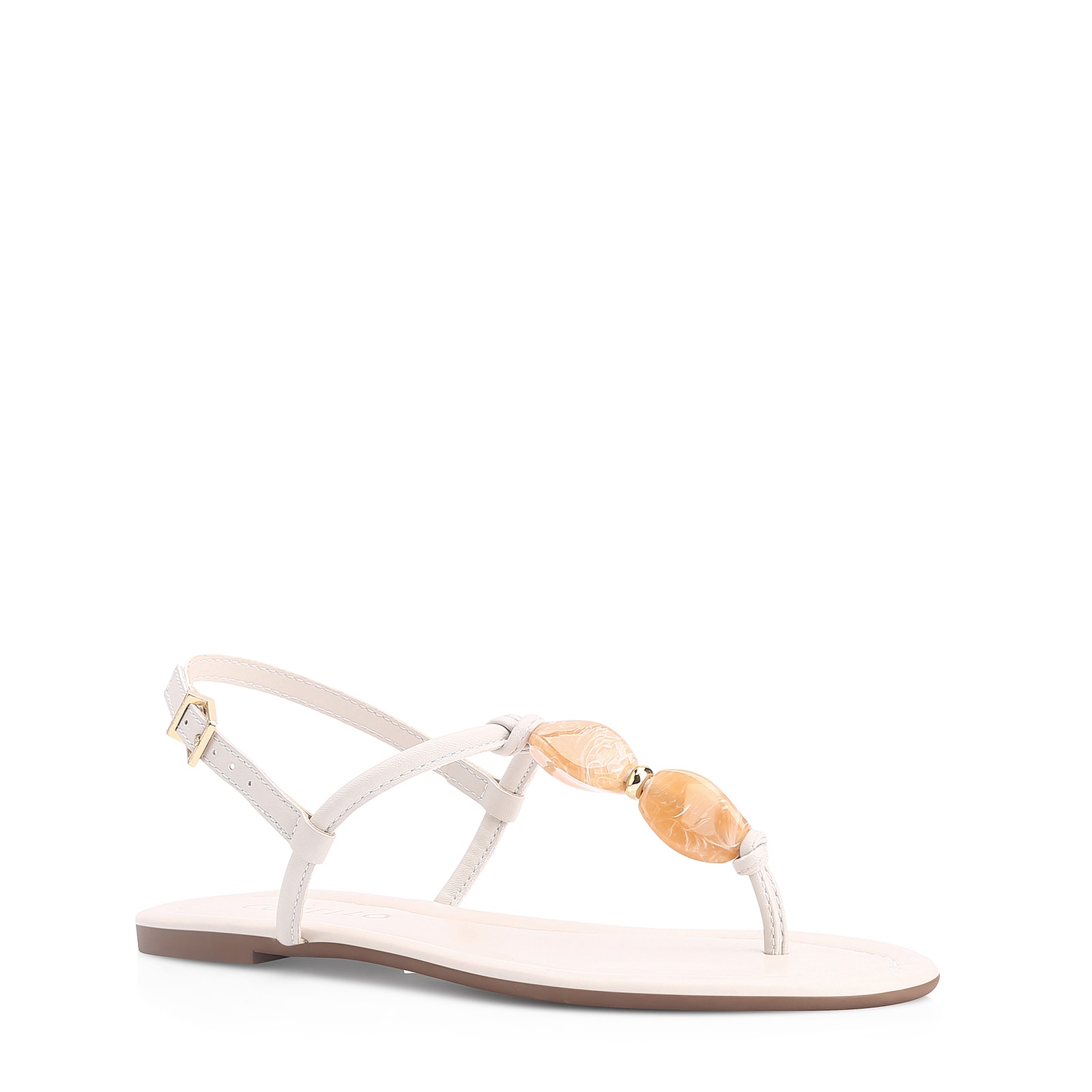 Rasteirinha Off White Alt Pedras