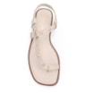 Rasteirinha Off White Couro Antique Ilhos Dourados - imagem 5