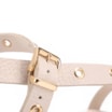 Rasteirinha Off White Couro Antique Ilhos Dourados - imagem 7