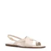Rasteirinha Off White Couro Croco Tira Transversal - imagem 1