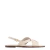 Rasteirinha Off White Couro Croco Tira Transversal - imagem 2