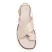 Rasteirinha Off White Couro Croco Tira Transversal - imagem 5