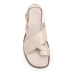 Rasteirinha Off White Couro Croco Tira Transversal - imagem 5