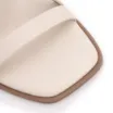 Rasteirinha Off White Couro Lezard Fivelas Douradas - imagem 6