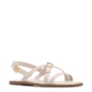 Rasteirinha Off White Couro Lezard Fivelas Douradas - imagem 1