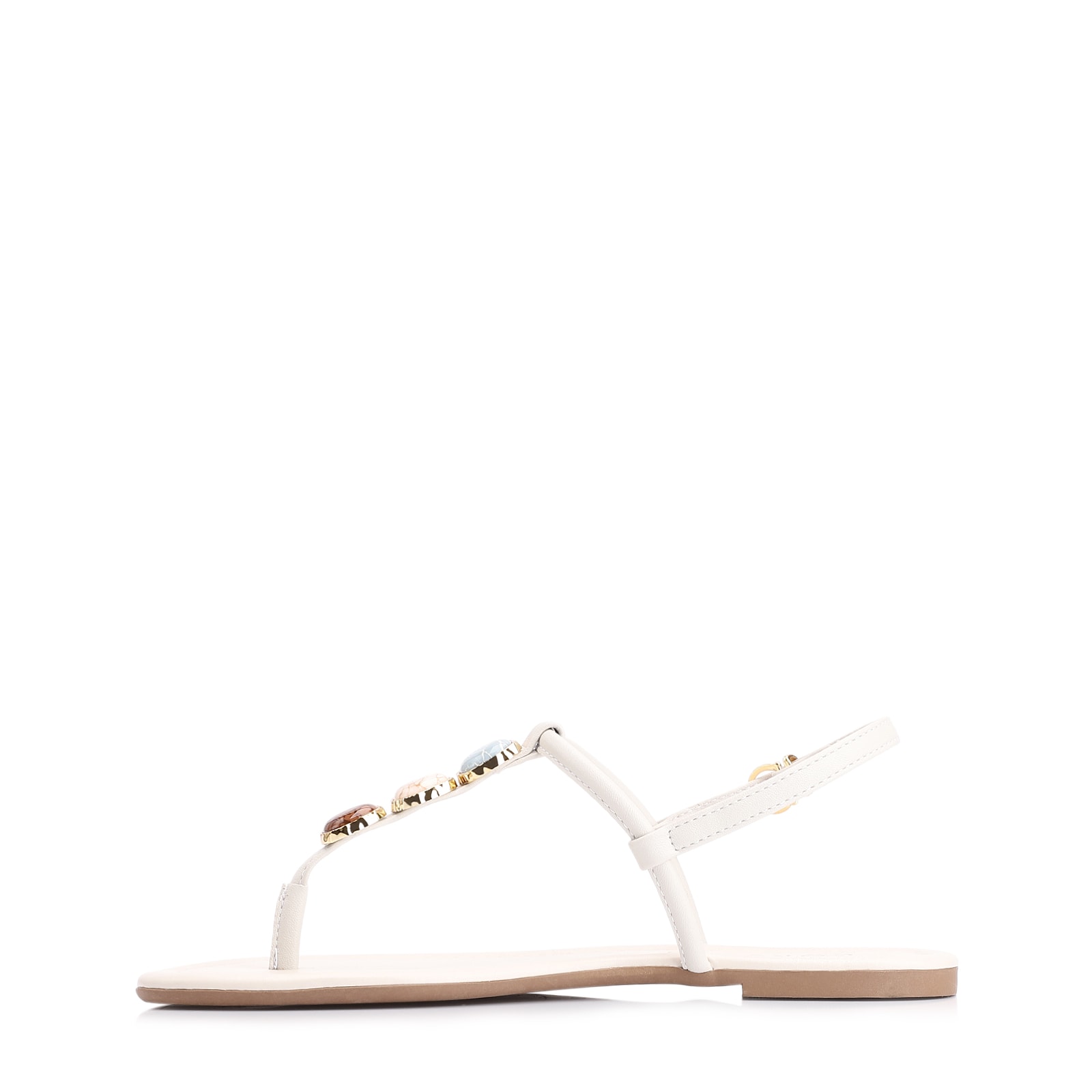 Rasteirinha Pedra Alt Off White