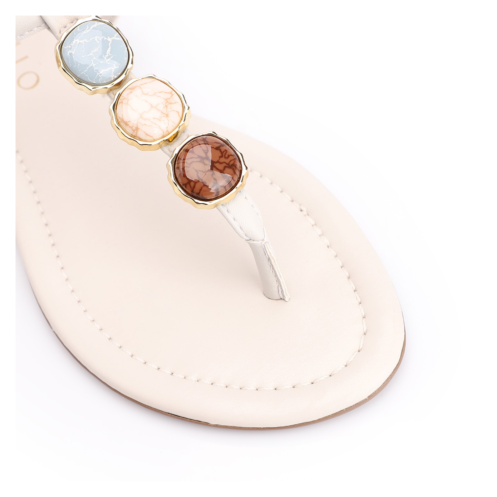 Rasteirinha Pedra Alt Off White