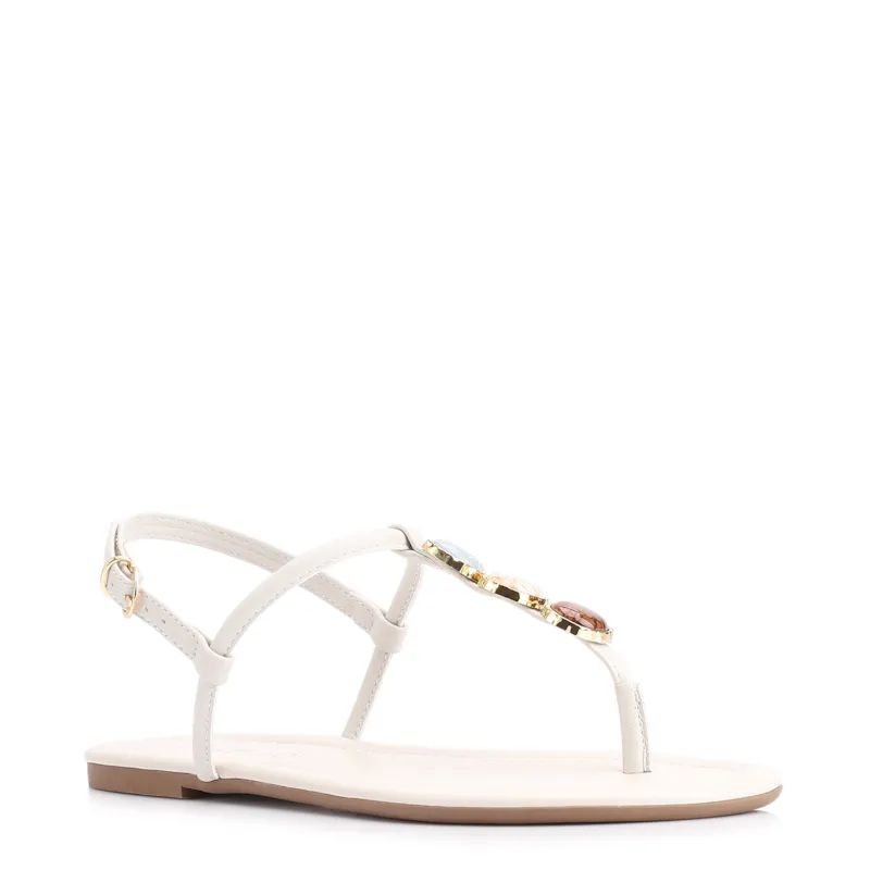 Rasteirinha Pedra Alt Off White