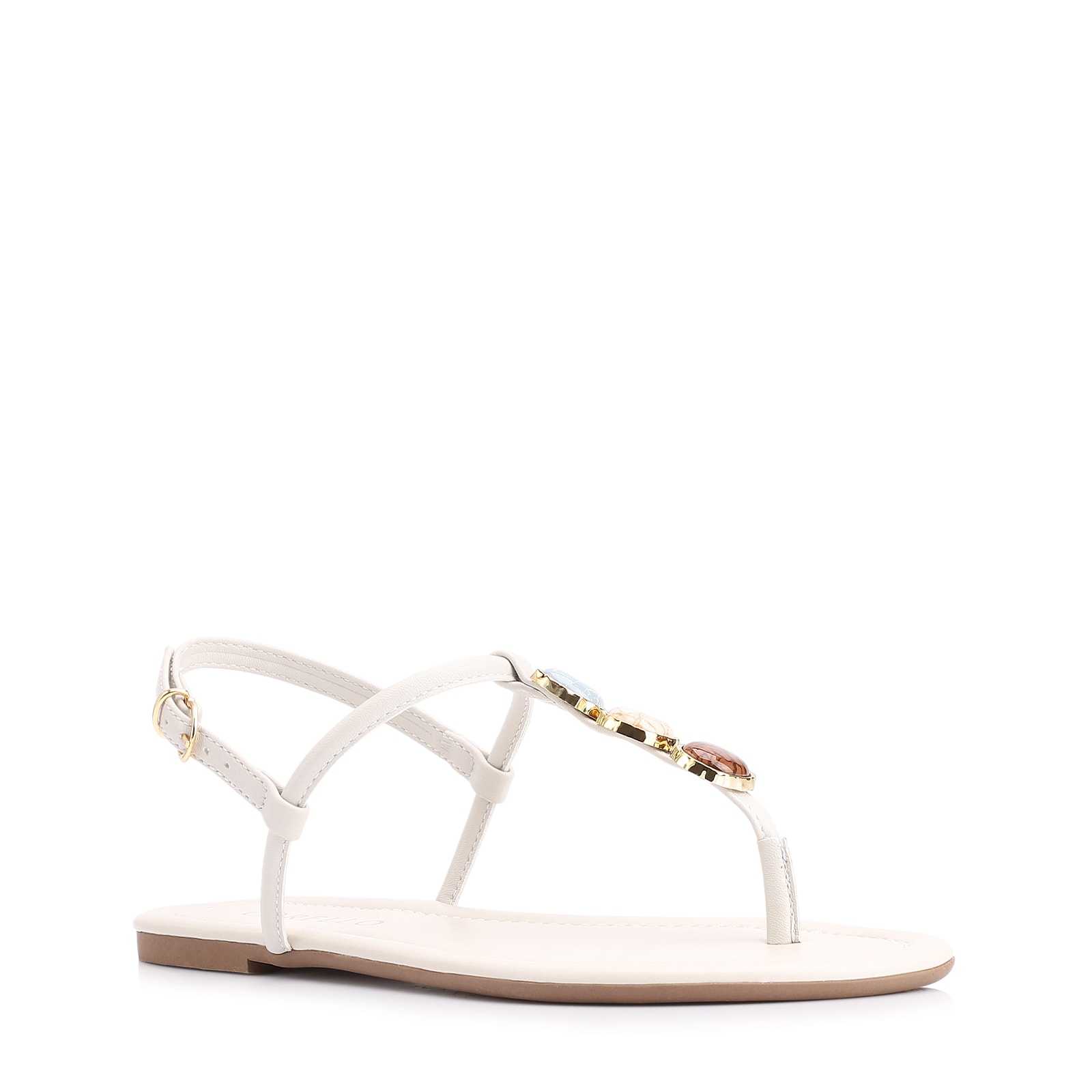 Rasteirinha Pedra Alt Off White