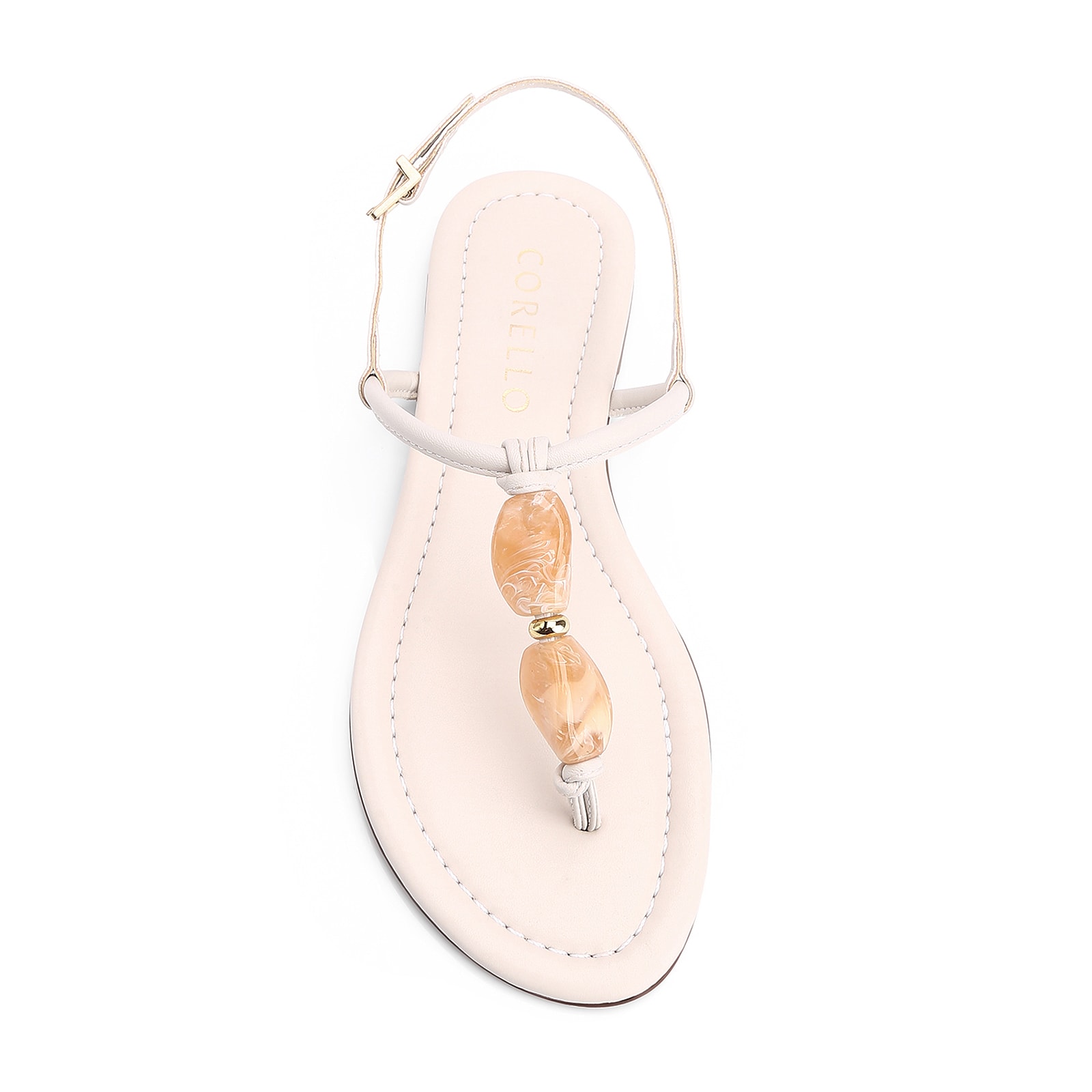 Rasteirinha Pedra Alt Off White