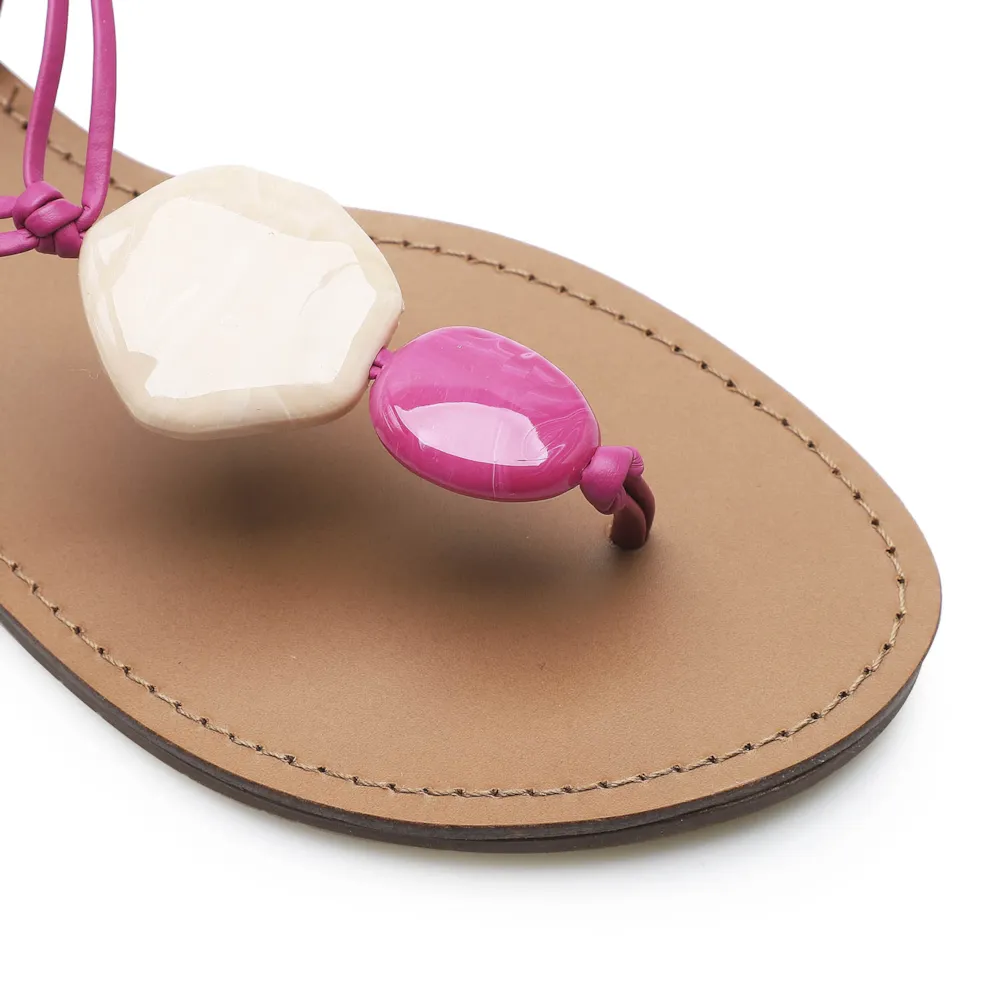 Rasteirinha Pedrarias Alternativo Rosa - imagem 6