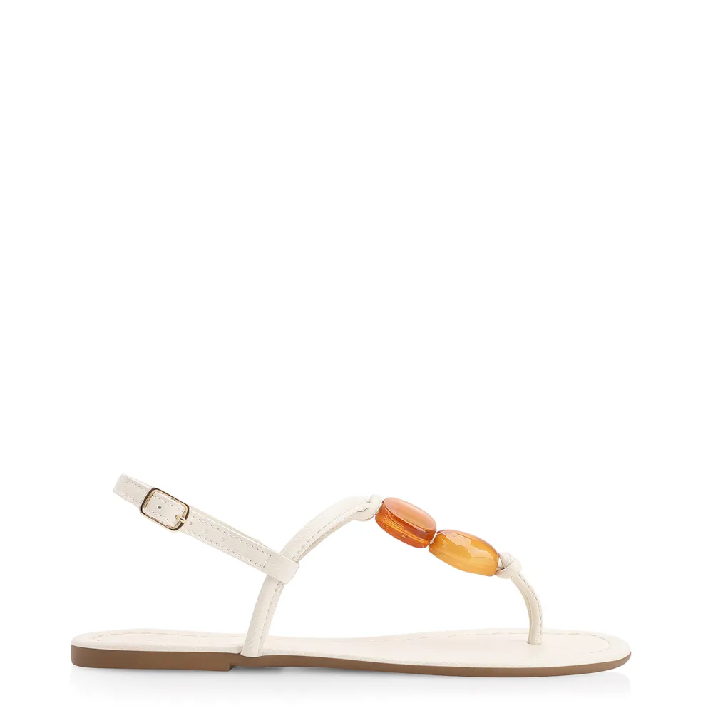 Rasteirinha Pedras Alternativo Off White - imagem 2