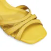 Rasteirinha Pesponto Couro Amarelo - imagem 6
