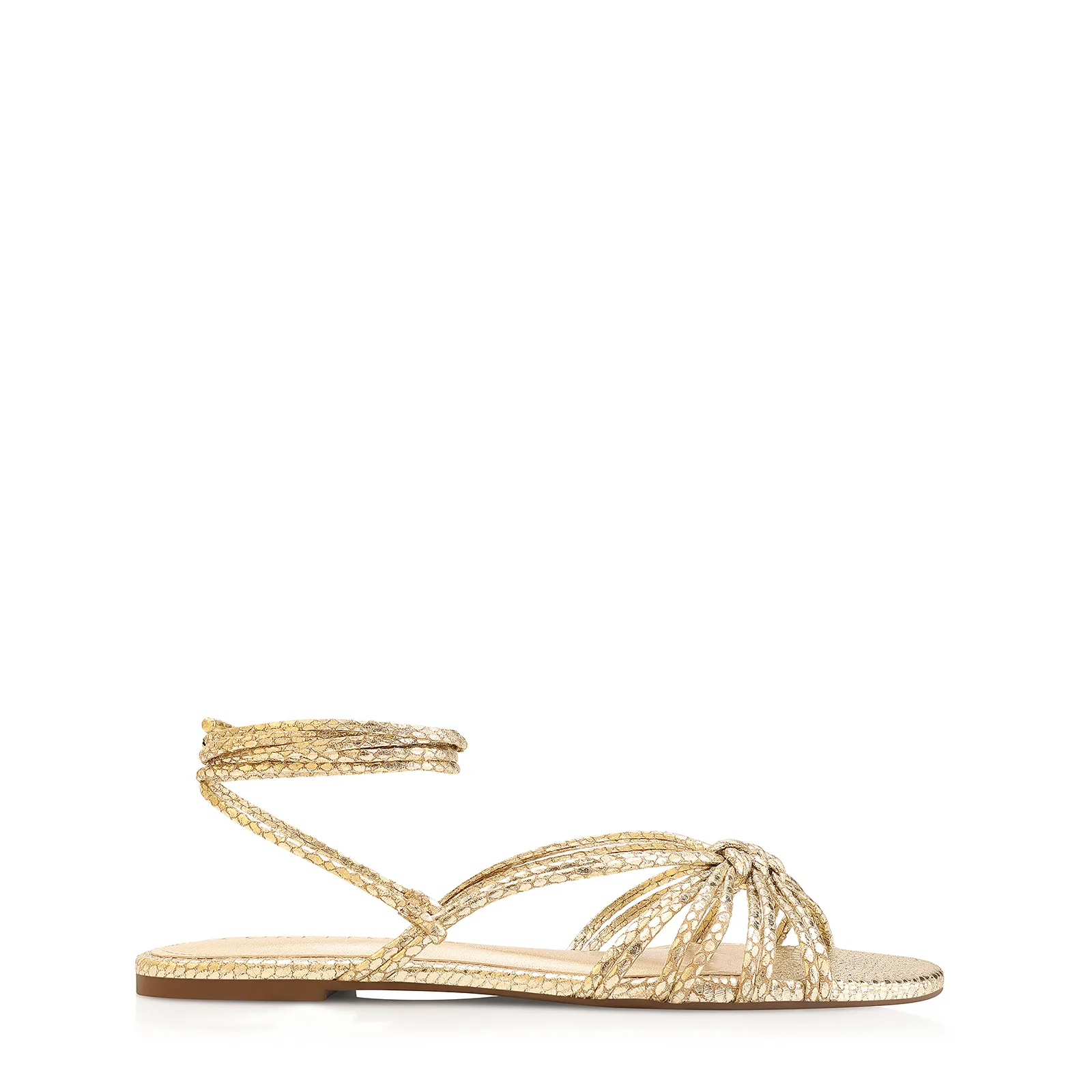 Rasteirinha Python Alt Dourado