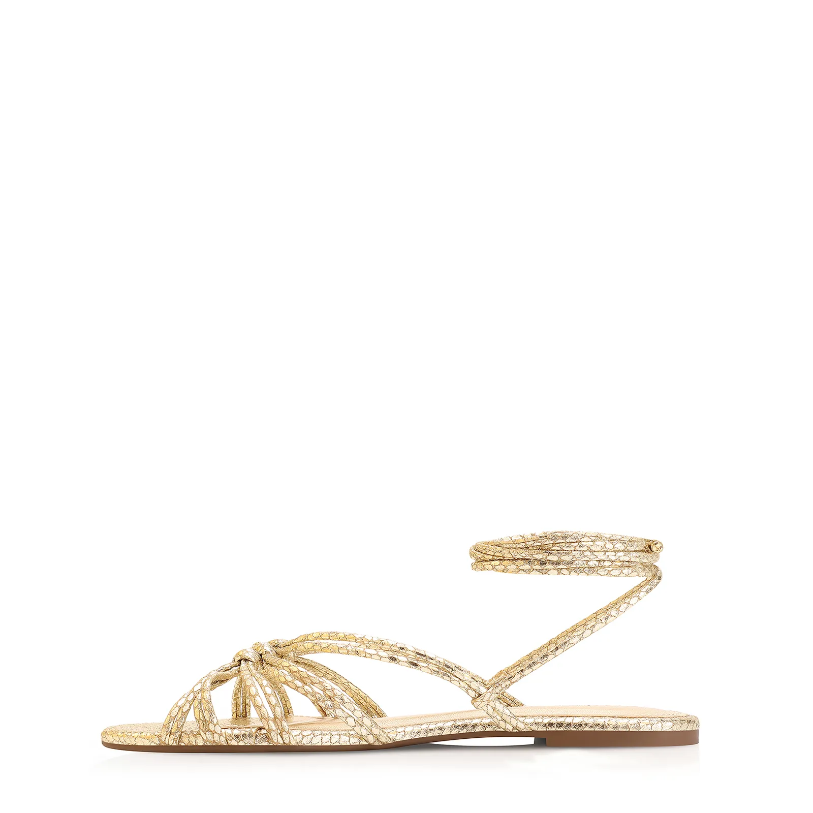 Rasteirinha Python Alt Dourado