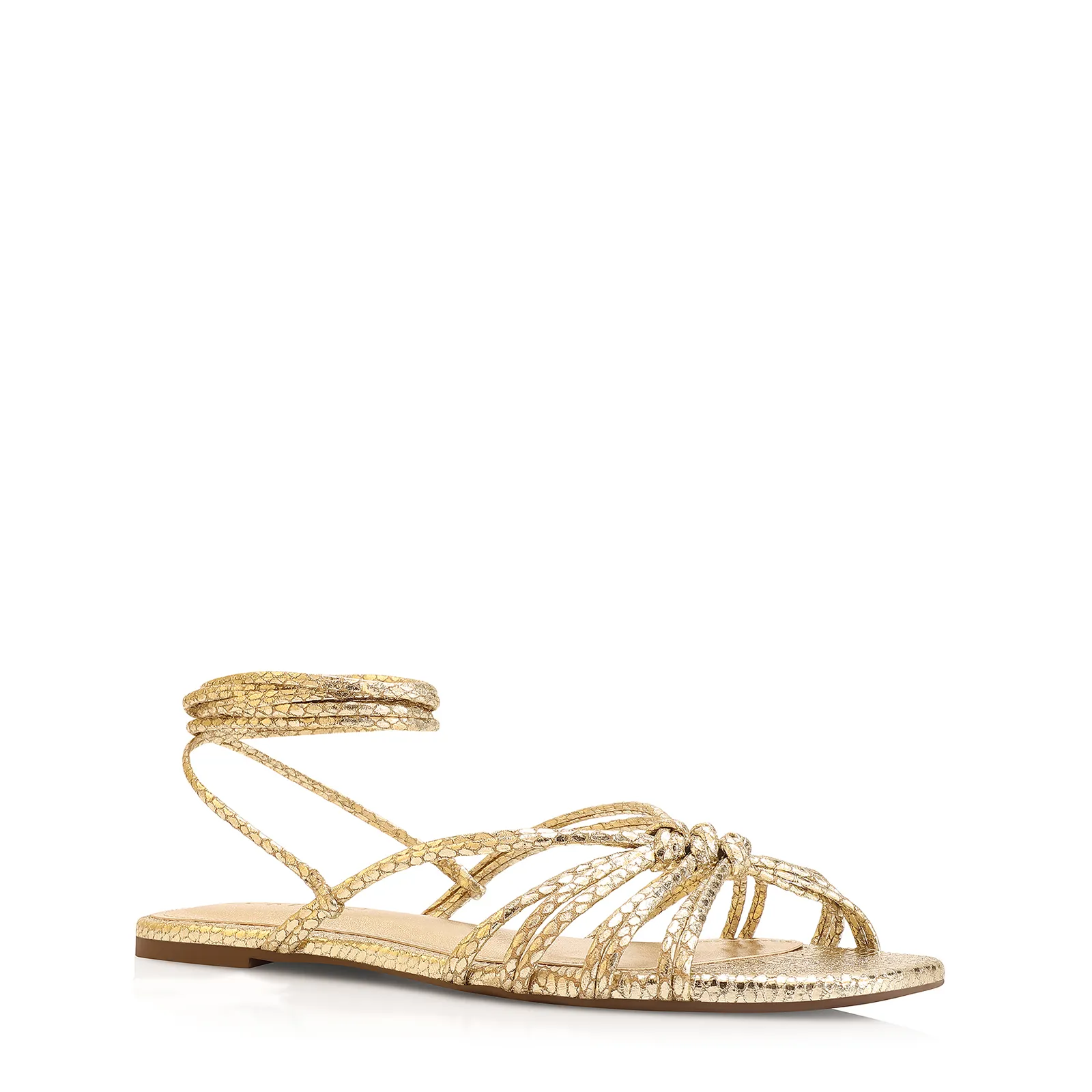 Rasteirinha Python Alt Dourado