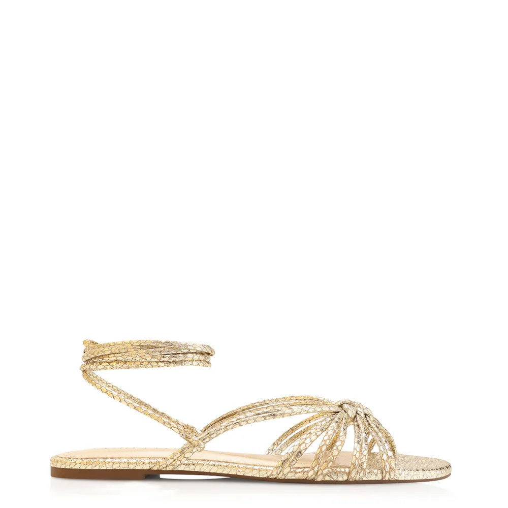 Rasteirinha Python Alt Dourado - imagem 3