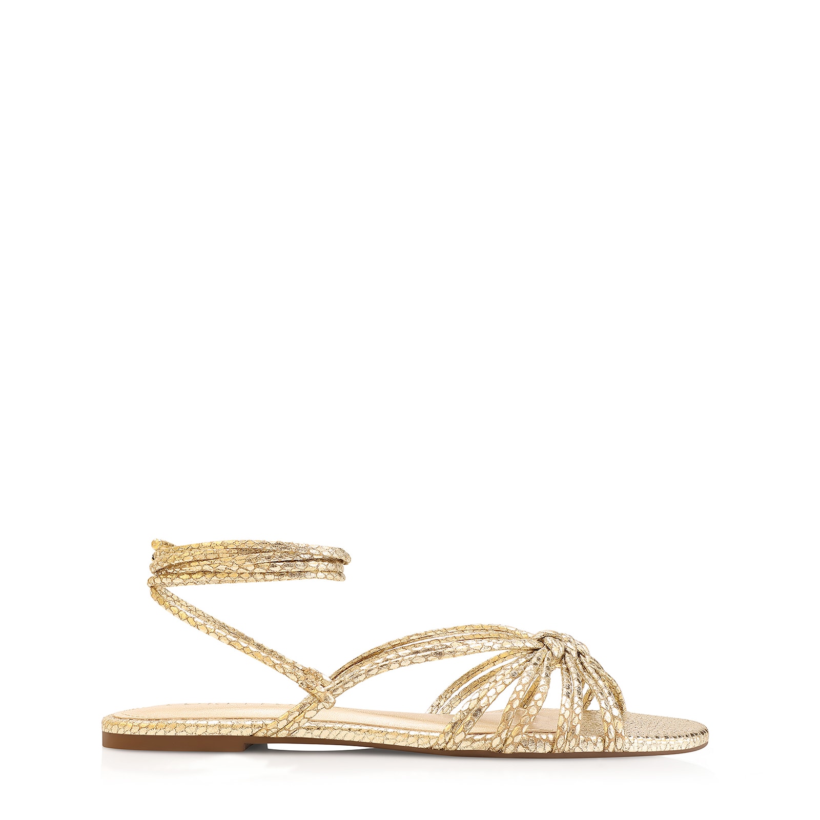 Rasteirinha Python Alt Dourado