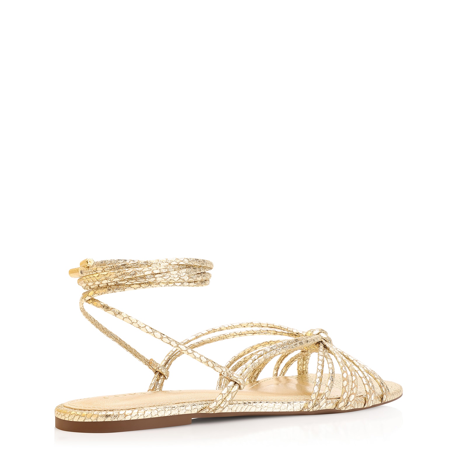 Rasteirinha Python Alt Dourado