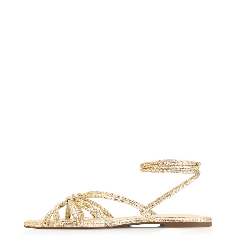 Rasteirinha Python Alt Dourado - imagem 5