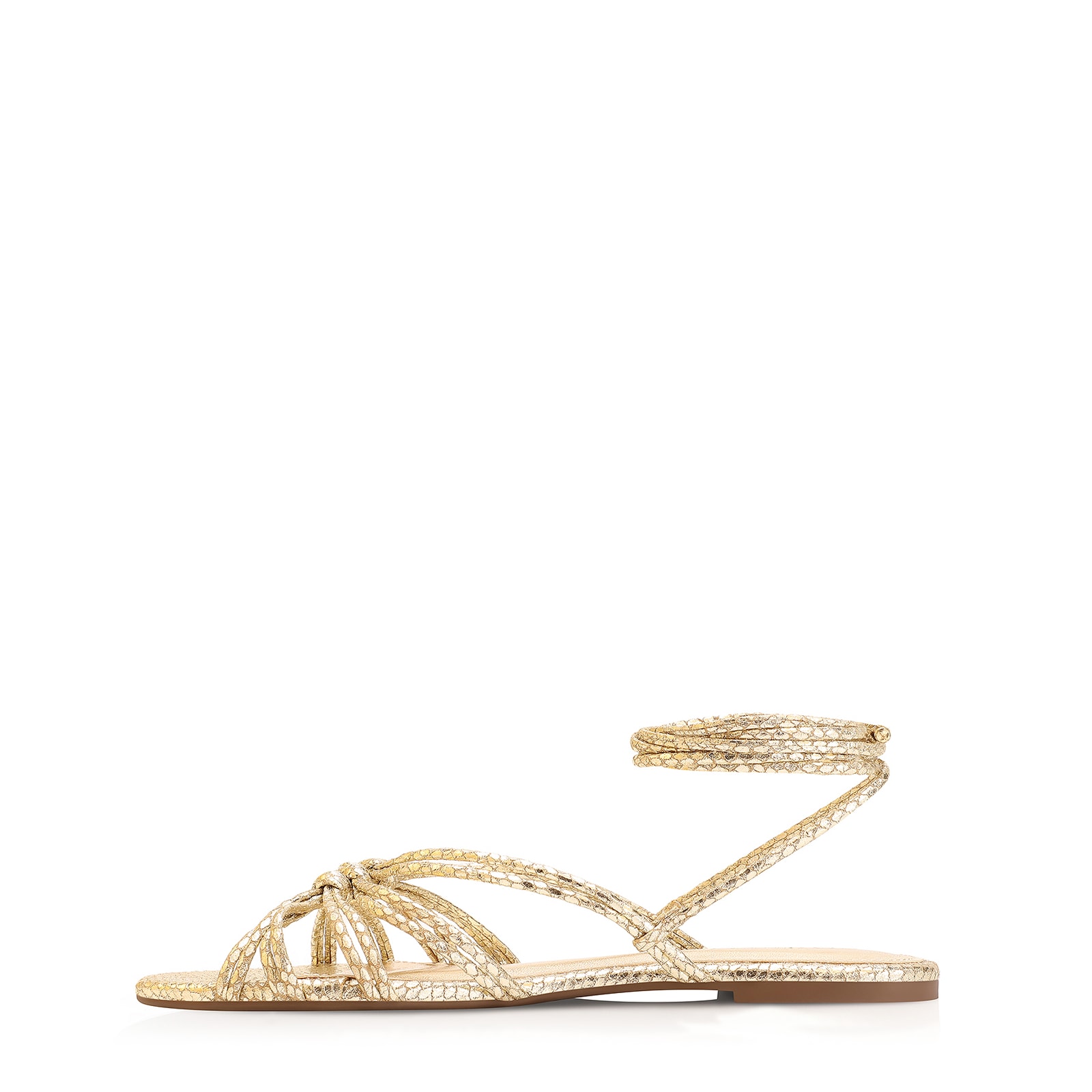 Rasteirinha Python Alt Dourado