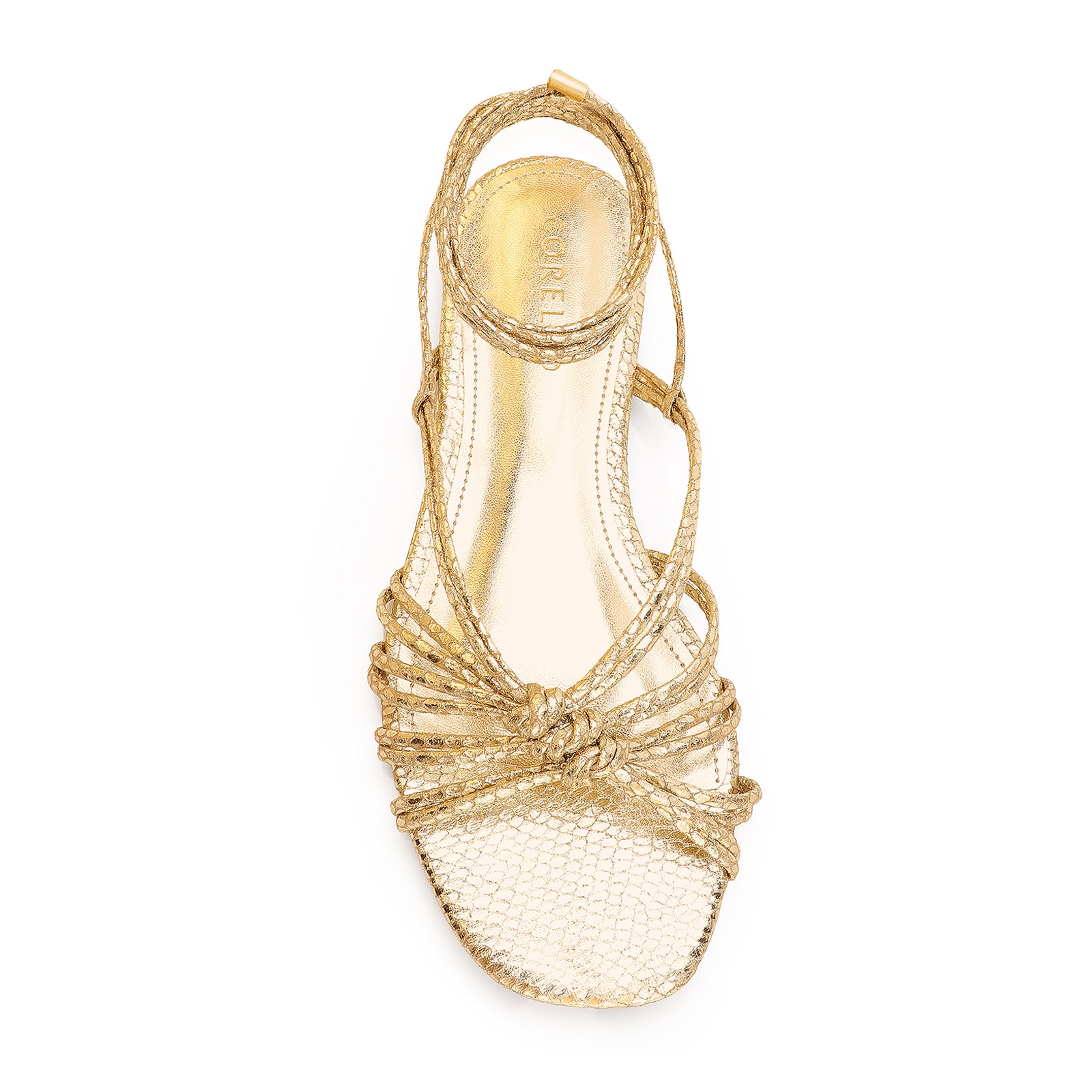Rasteirinha Python Alt Dourado