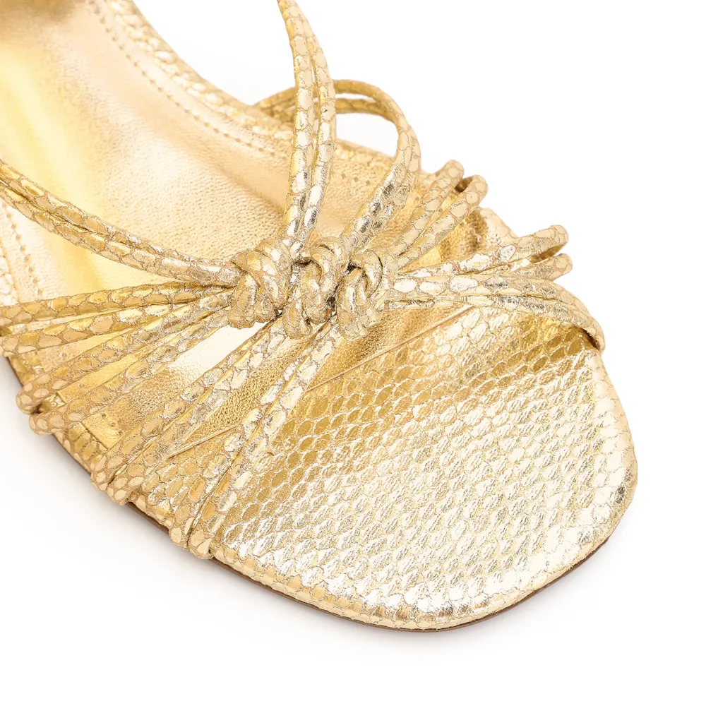 Rasteirinha Python Alt Dourado - imagem 7