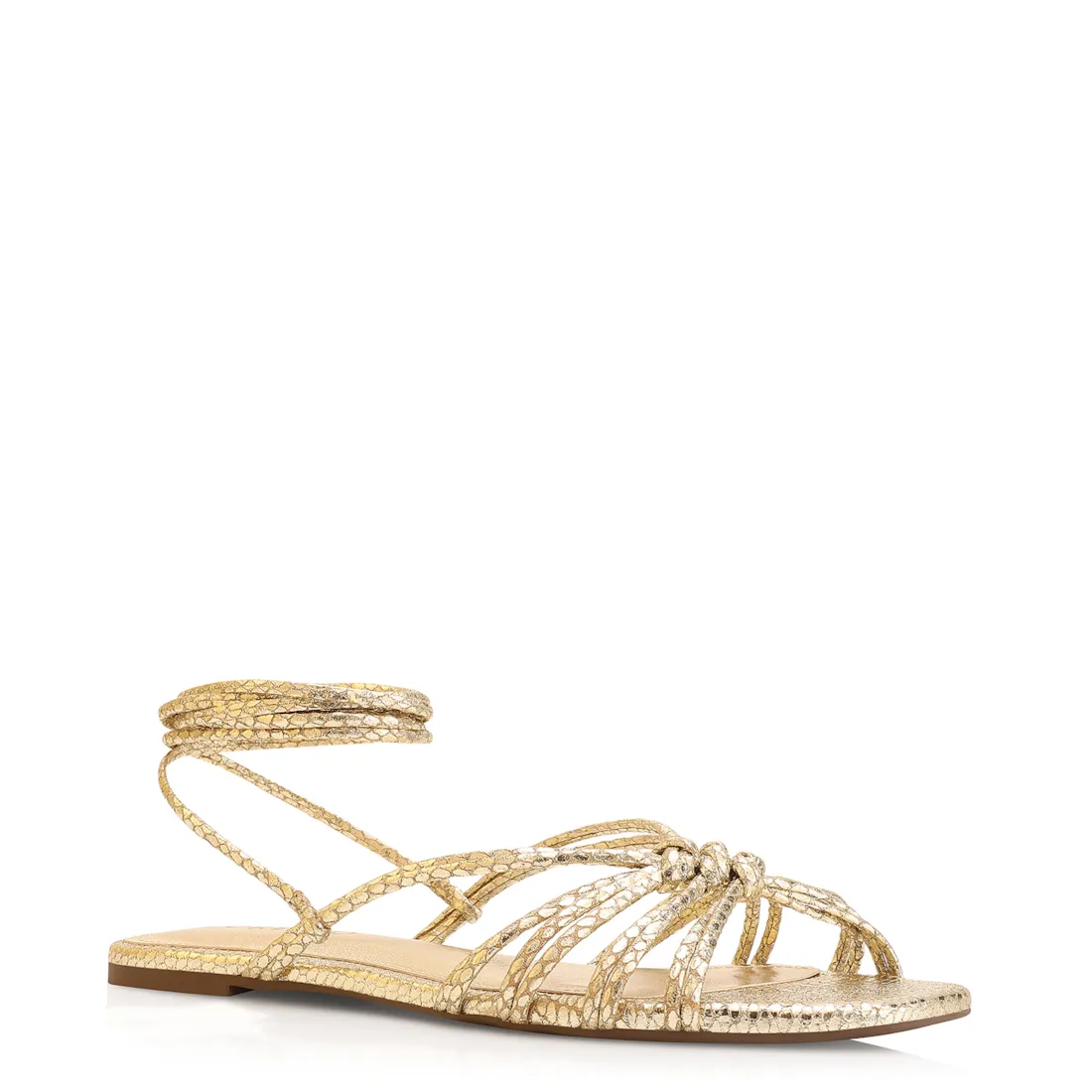 Rasteirinha Python Alt Dourado
