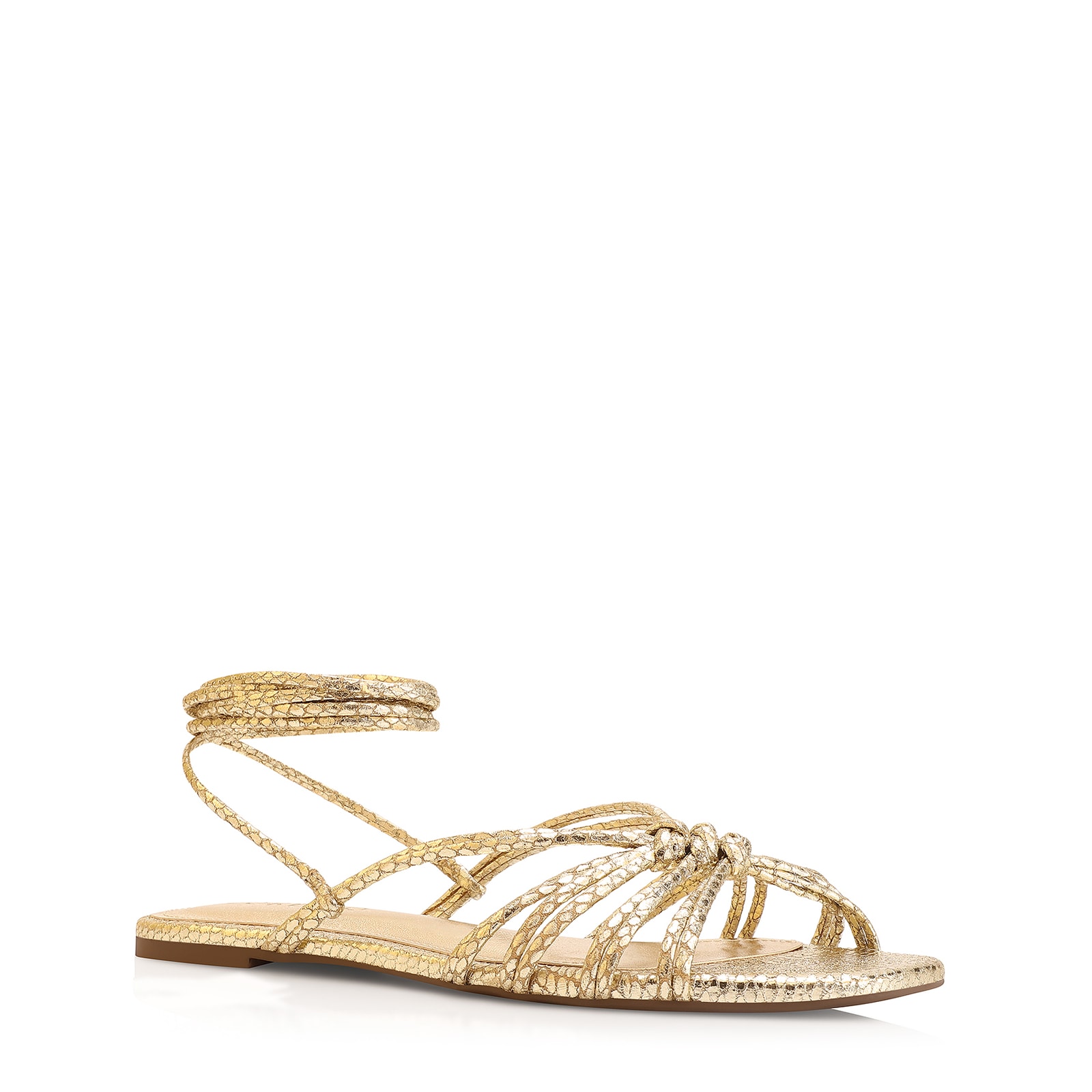 Rasteirinha Python Alt Dourado