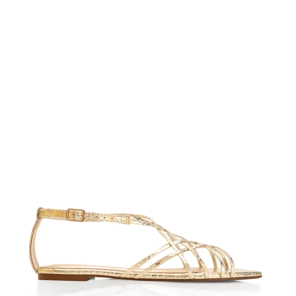 Rasteirinha Python Alt Dourado - imagem 3