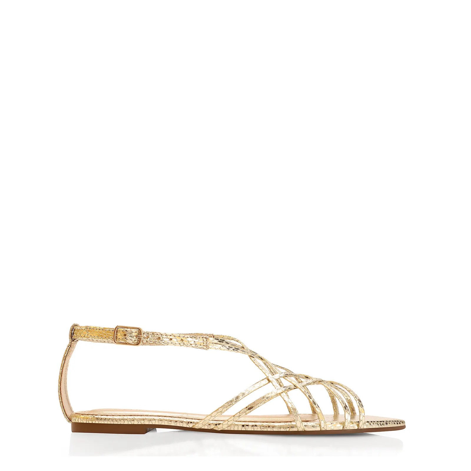 Rasteirinha Python Alt Dourado