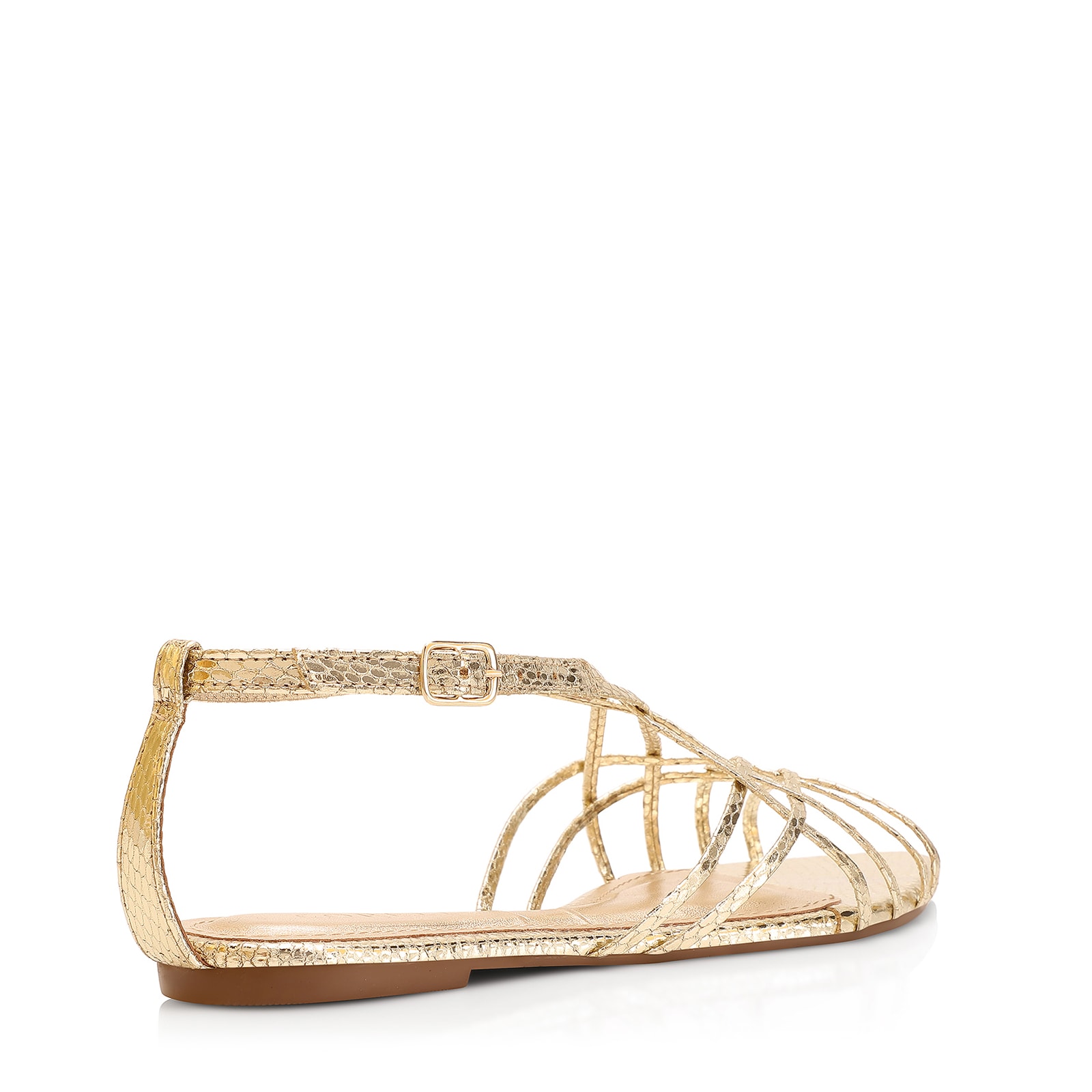 Rasteirinha Python Alt Dourado