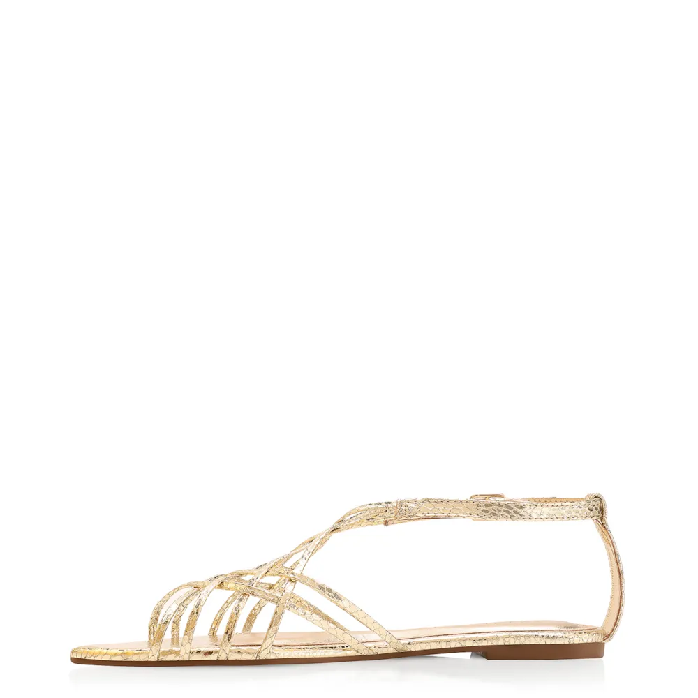 Rasteirinha Python Alt Dourado - imagem 5