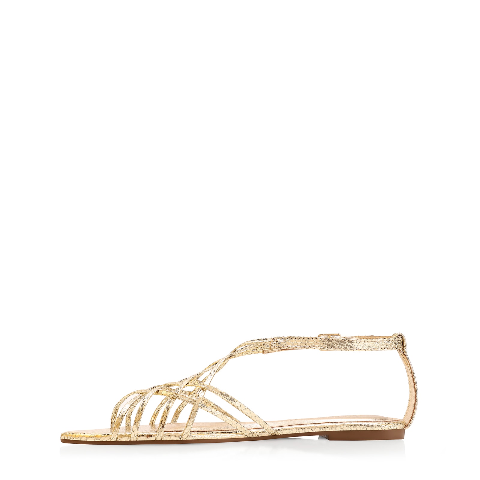 Rasteirinha Python Alt Dourado