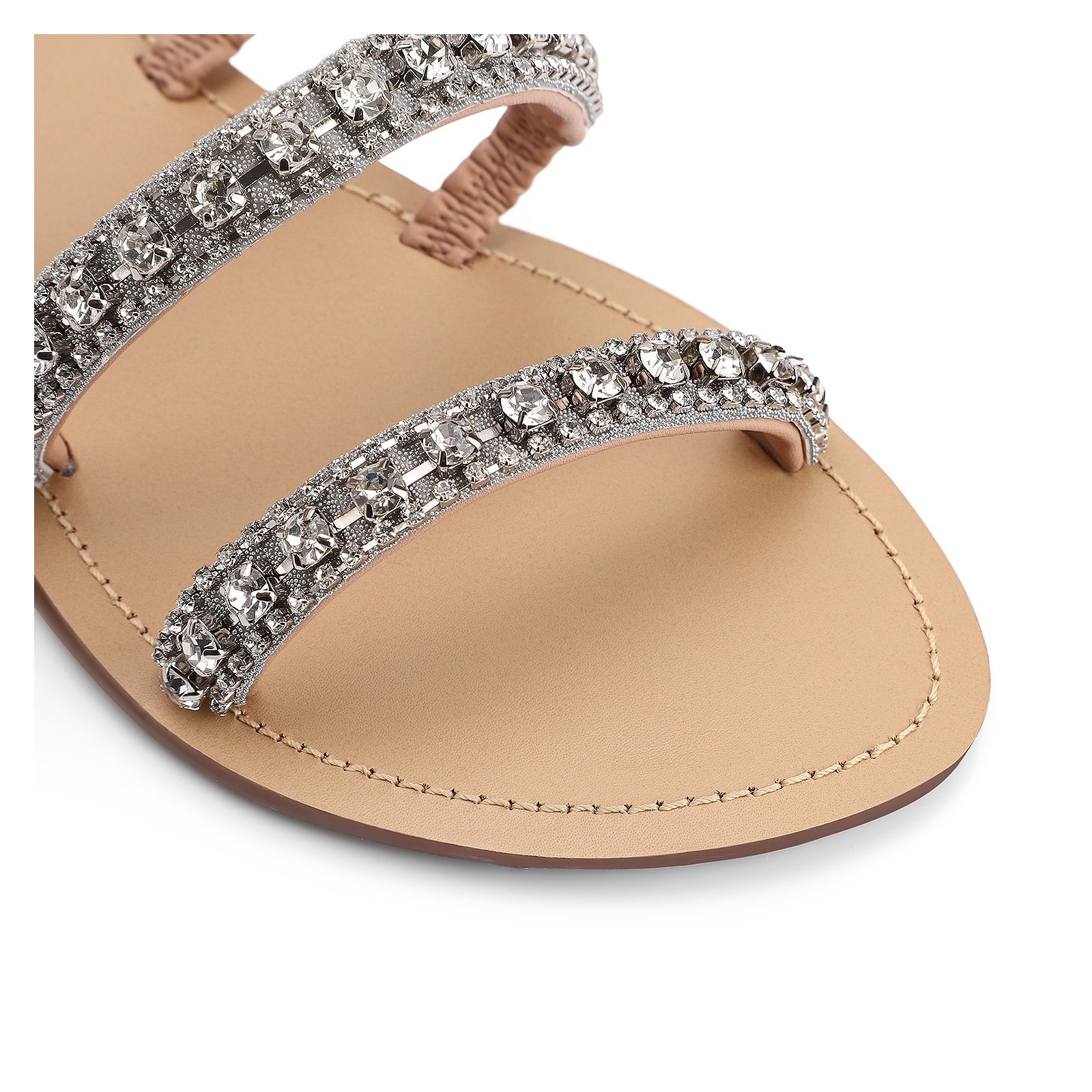 Rasteirinha Strass Alt Bege