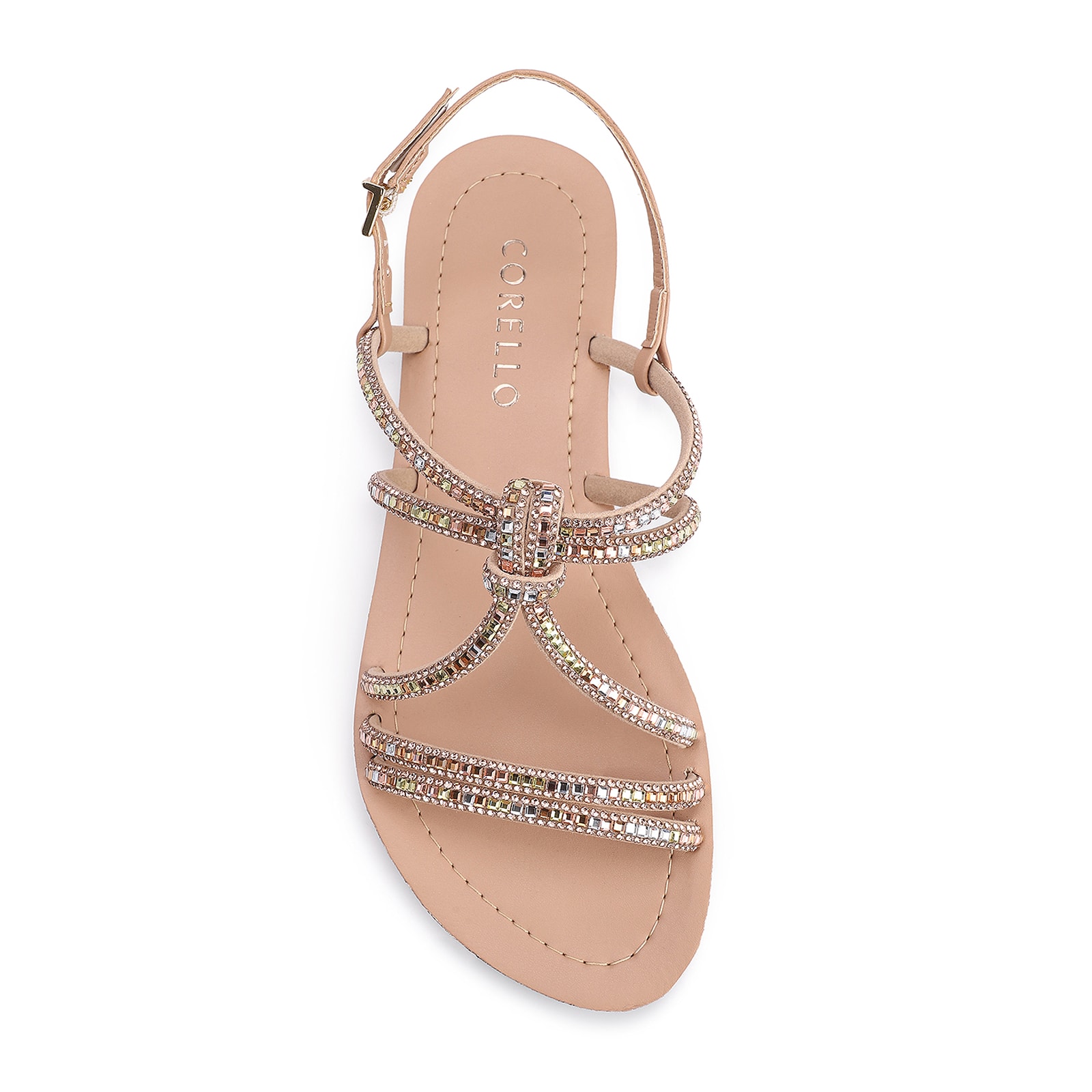 Rasteirinha Strass Alt Bege