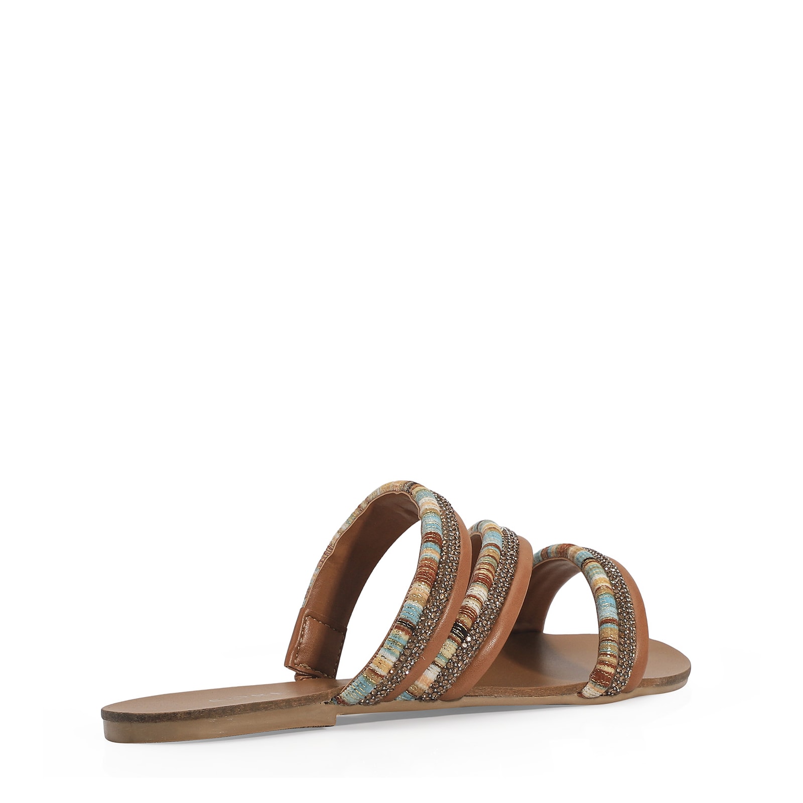 Rasteirinha Strass Alt Marrom/Alt Multicolor