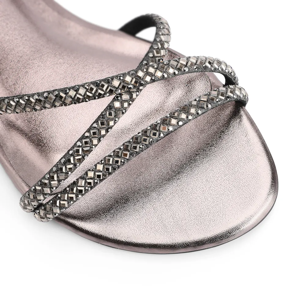Rasteirinha Strass Alt Prata - imagem 5
