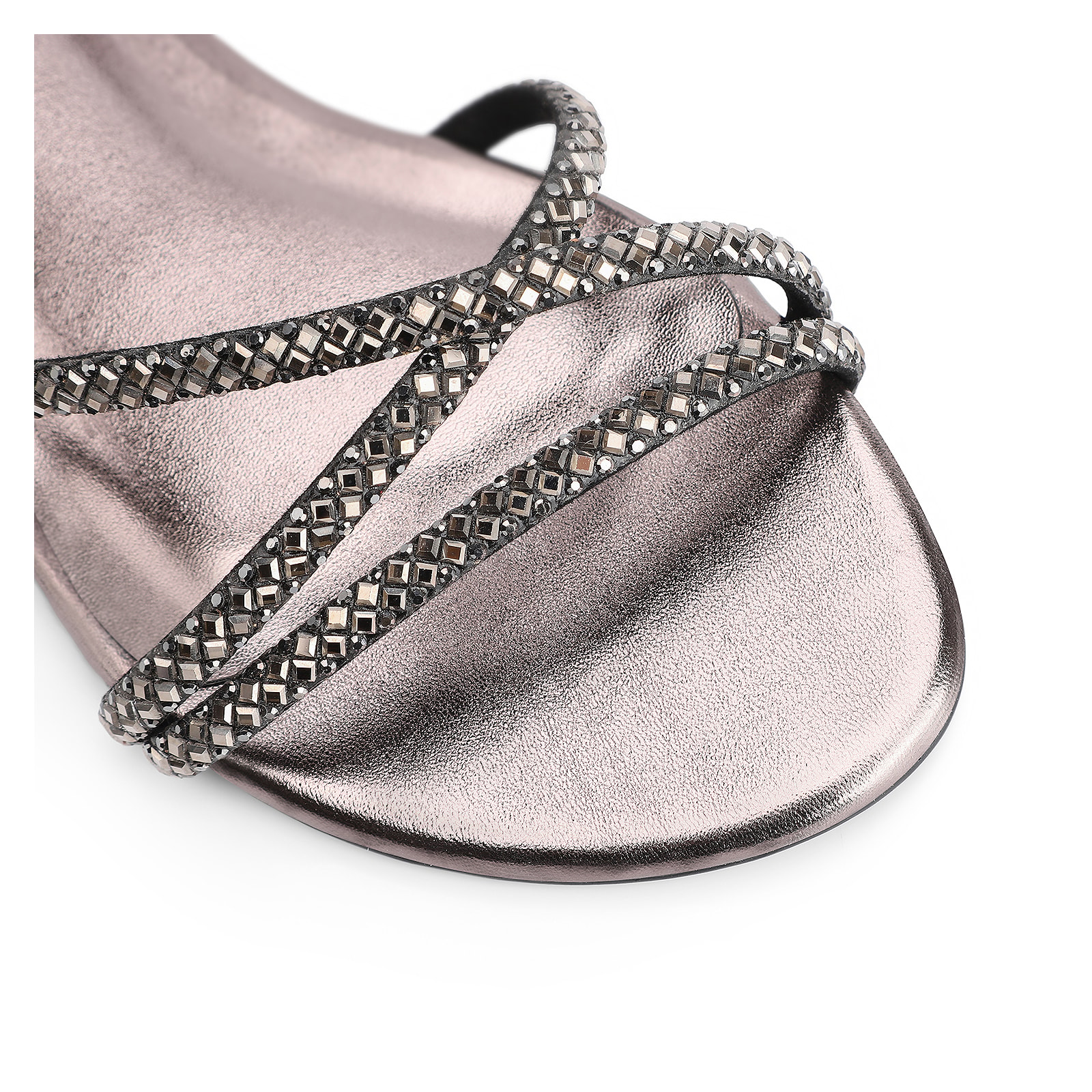 Rasteirinha Strass Alt Prata