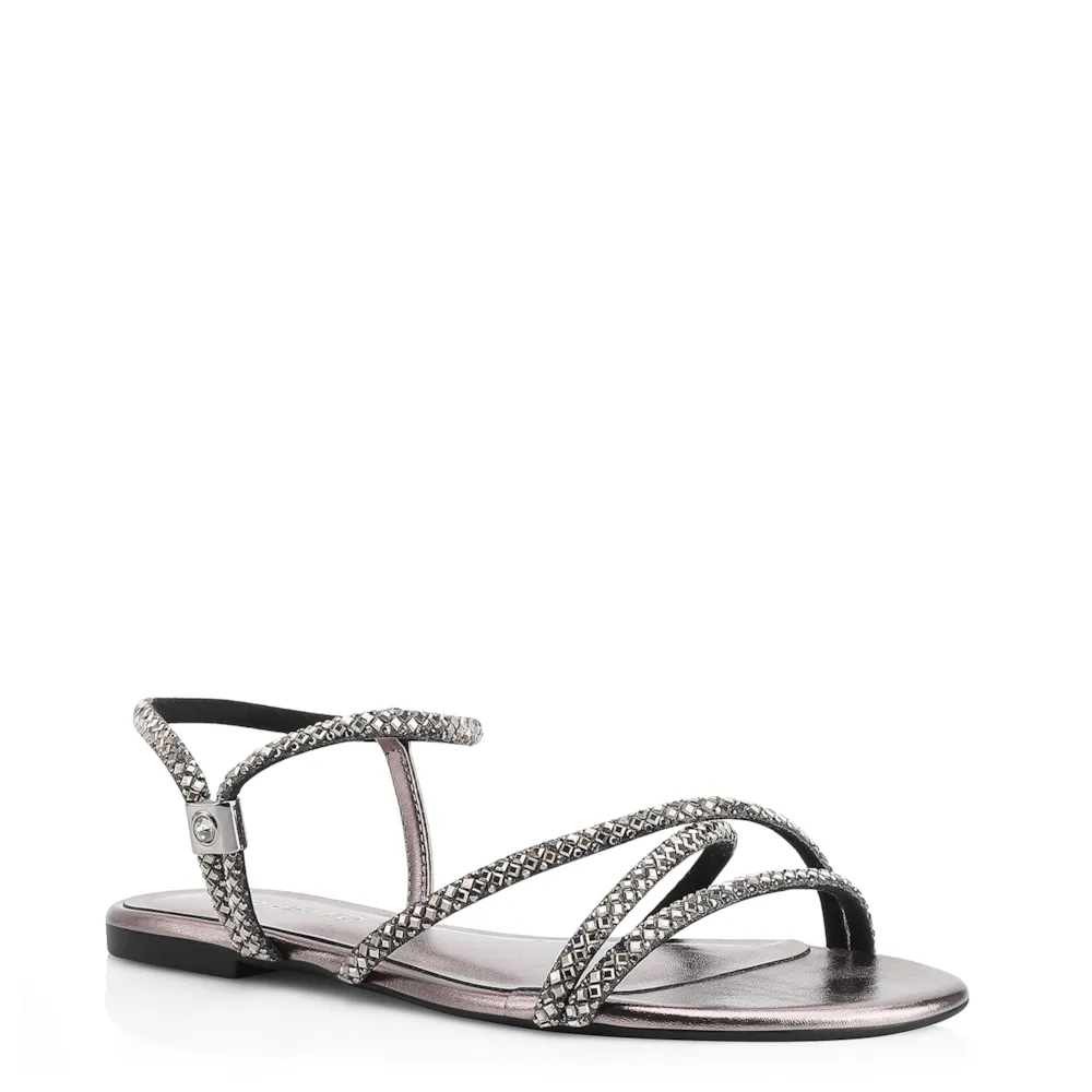 Rasteirinha Strass Alt Prata