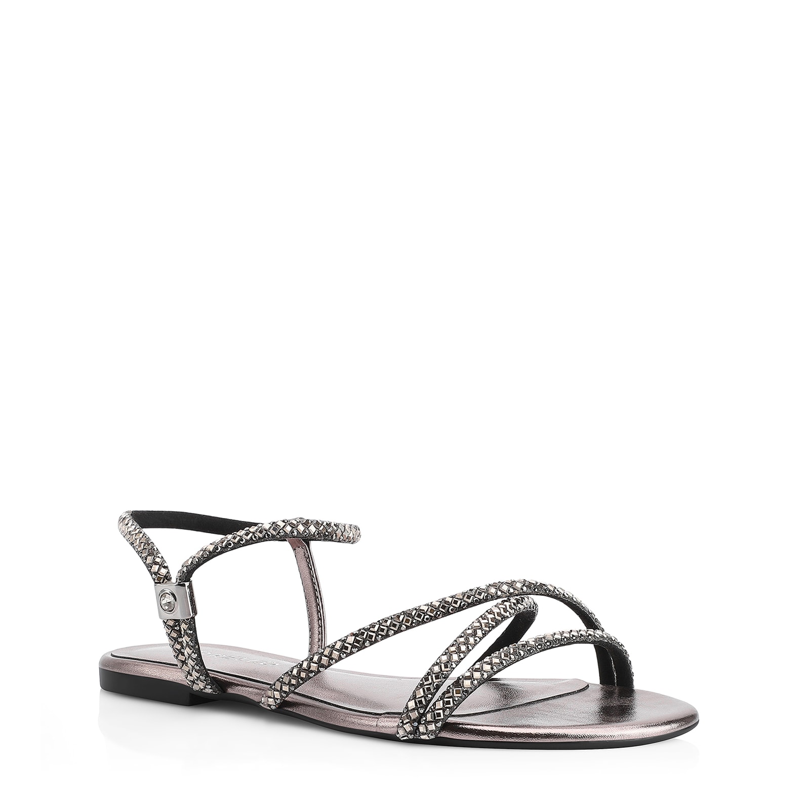 Rasteirinha Strass Alt Prata