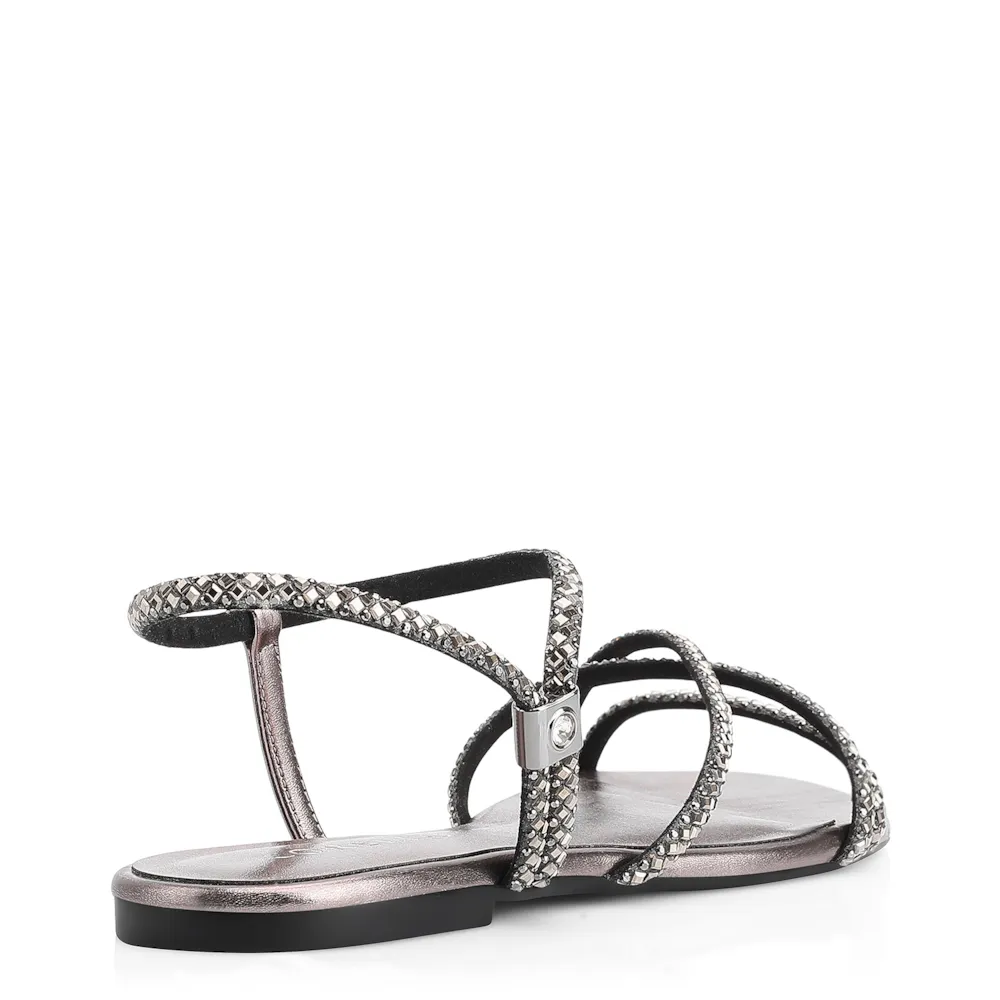 Rasteirinha Strass Alt Prata - imagem 3
