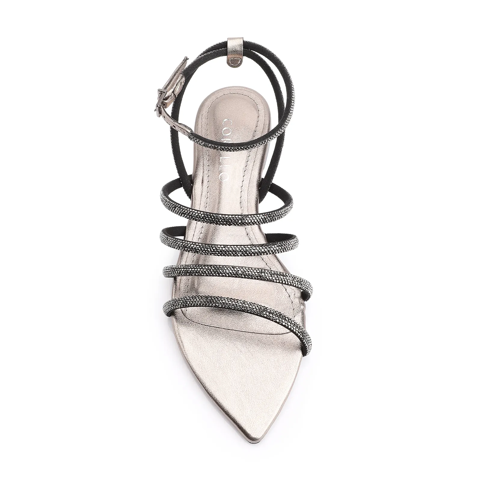 Rasteirinha Strass Alt Prata