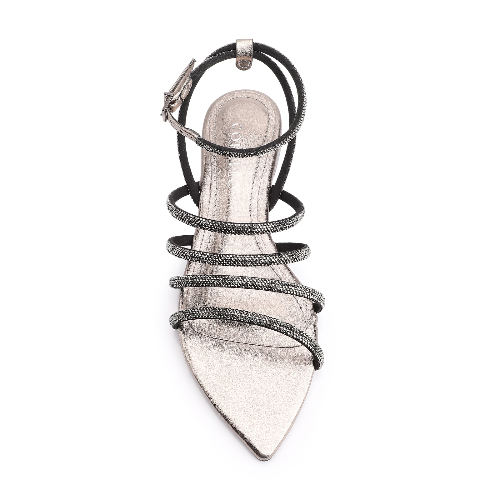 Rasteirinha Strass Alt Prata