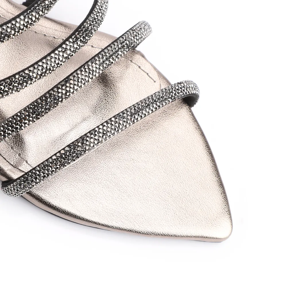 Rasteirinha Strass Alt Prata - imagem 7