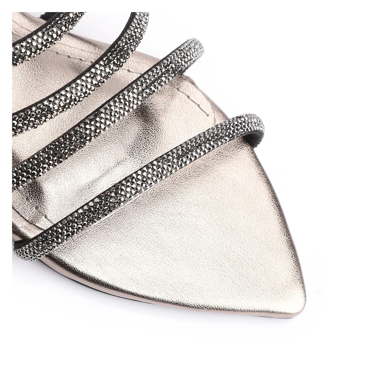 Rasteirinha Strass Alt Prata