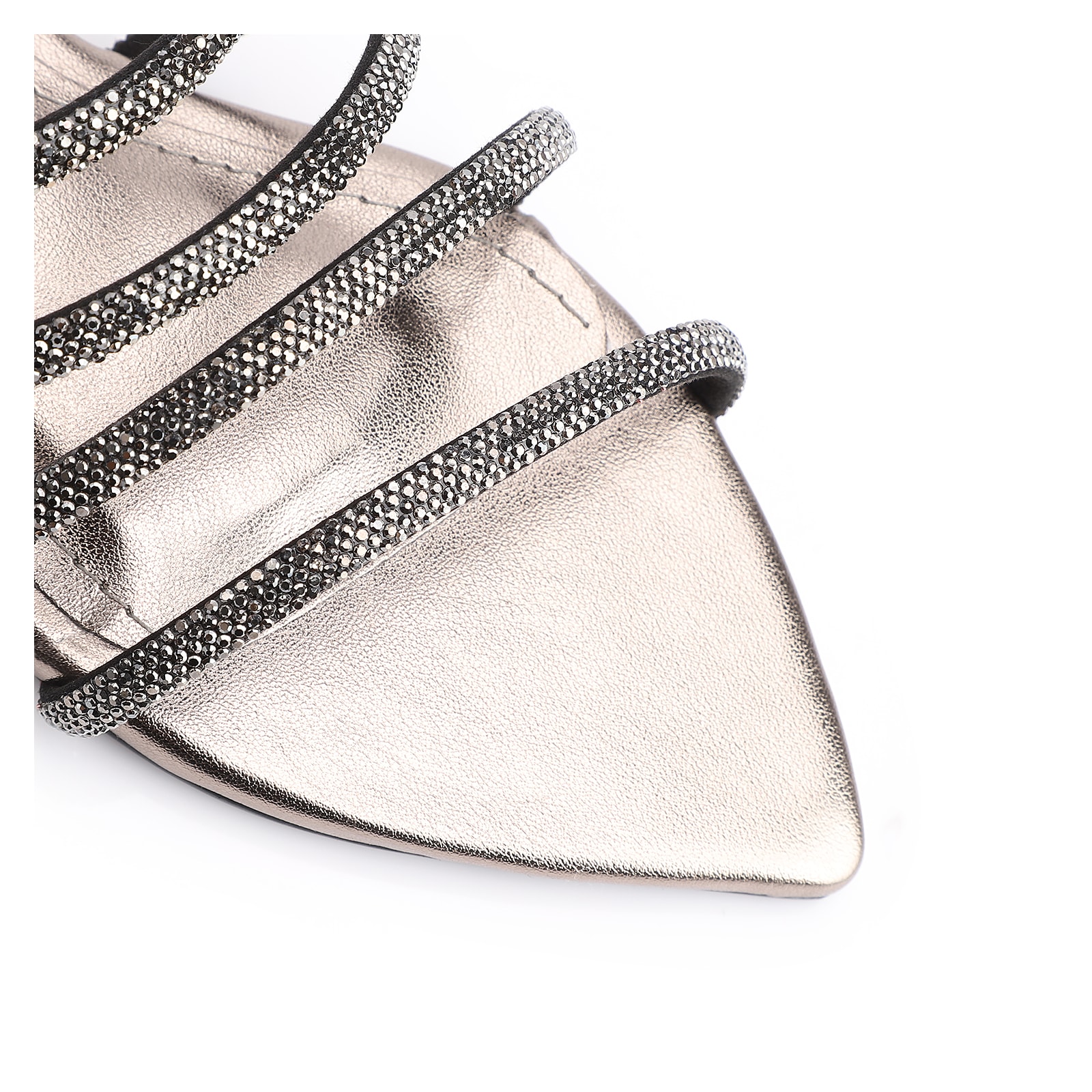 Rasteirinha Strass Alt Prata